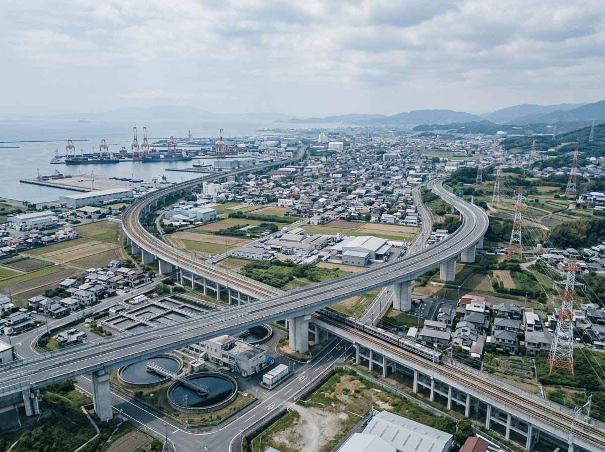 公共インフラと産業基盤の景観